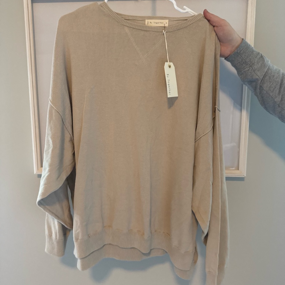 By Together Cream Women's Crew Neck Sweater